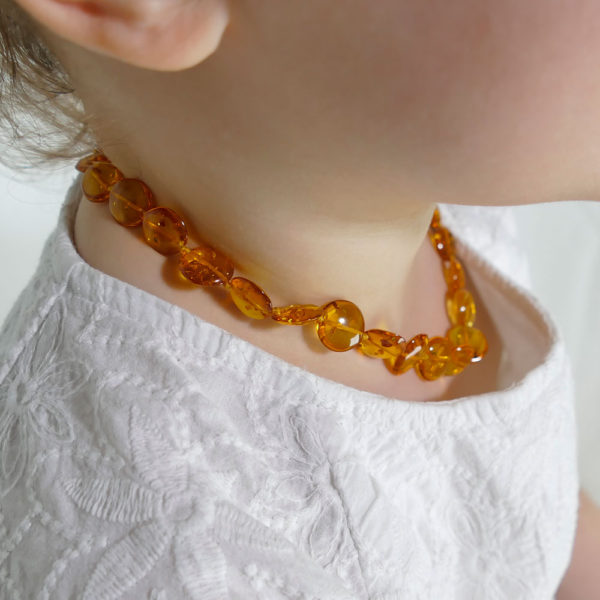 amber teething necklace honey tablets baby