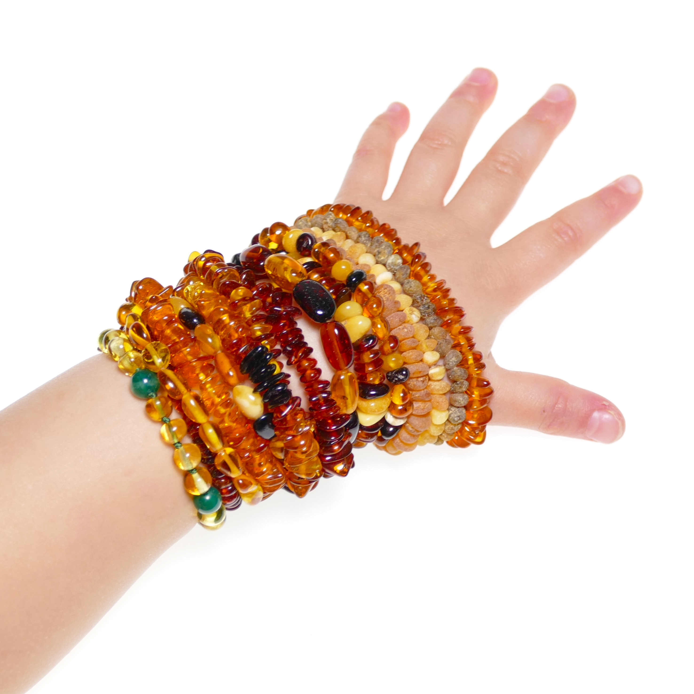 menu 36 stretch amber baby bracelets